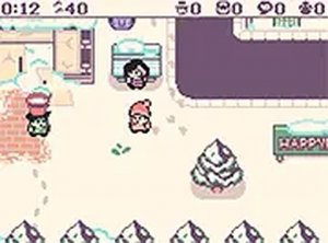 Snowy Evening Stroll: A Cozy Pixel Tale