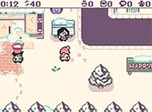 Snowy Evening Stroll: A Cozy Pixel Tale